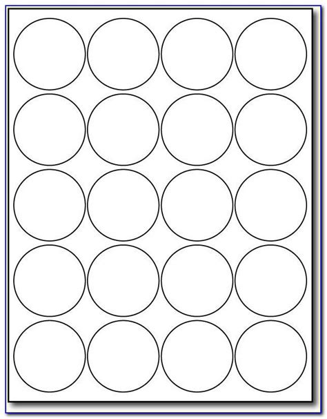 avery 1 inch round labels template number